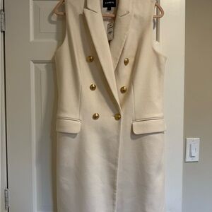 Express Cream Blazer with Gold Accents